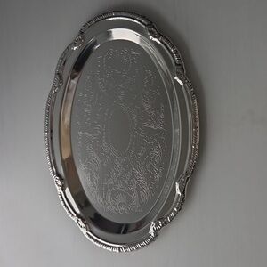 NIP Sterlingcraft Silver Co. Oval Serving Tray #KT404S No Polish Needed